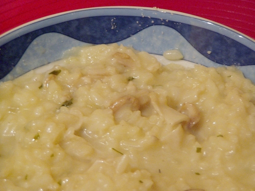 Risotto con funghi porcini freschi