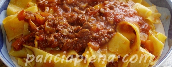 Pappardelle al ragù di cinghiale